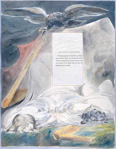 The Poems of Thomas Gray, Design 54 The Bard 02 av William Blake